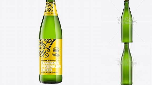 5666+ NRW Emerald Green Glass Bottle With Lager Beer 500ml Stylish PSD for Free