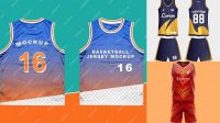 5667+ Basketball Jersey PSD Mockup Front View Elegant and Stylish Mockup