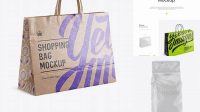 5668+ Glossy Bag PSD Mockup Halfside View Editable Photoshop File