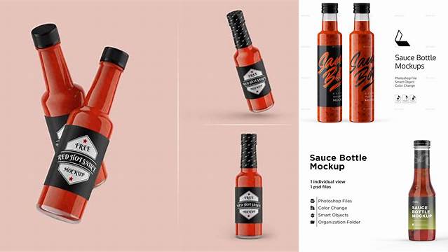 5670+ Hot Sauce Mockup Free Graphic Design Resource