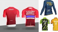 5670+ Men's Cycling Jersey PSD Mockup Back View Premium Freebie for Designers