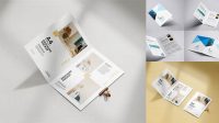 5674+ A4 Bifold Brochure Mockup Free Download Professional Quality PSD Freebie