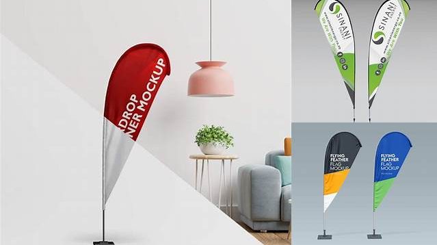 5675+ Tear Drop Banner Mockup Download Free