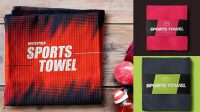 5677+ Sports Towel Mockup Customizable PSD Templates