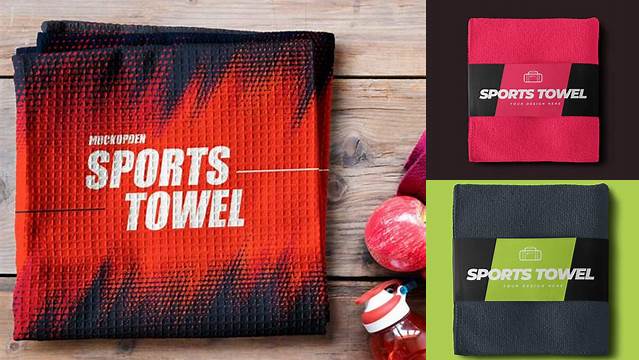 5677+ Sports Towel Mockup Customizable PSD Templates