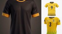 5679+ Crew Neck Soccer T-shirt Mockup Free Download Customizable Design Files