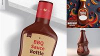 5685+ 285g BBQ Sauce Bottle PSD Mockup Free Design Resource