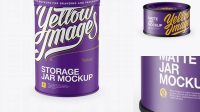 5686+ Matte Storage Jar PSD Mockup High-Angle Shot Mockup PSD Free Download