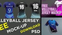 5688+ Mockup Jersey Voli Free PSD