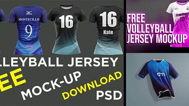 5688+ Mockup Jersey Voli Free PSD