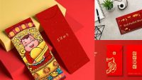 5697+ Red Packet Mockup Free Premium Mockup Freebie