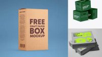 5697+ Three Matte Paper Boxes PSD Mockup Digital Download PSD for Free