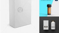 5700+ Matte Box with Bottle PSD Mockup Half Side View Easy-to-Use PSD Template