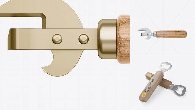 5703+ Bottle Opener With Wooden Handle PSD Mockup Download Free PSD