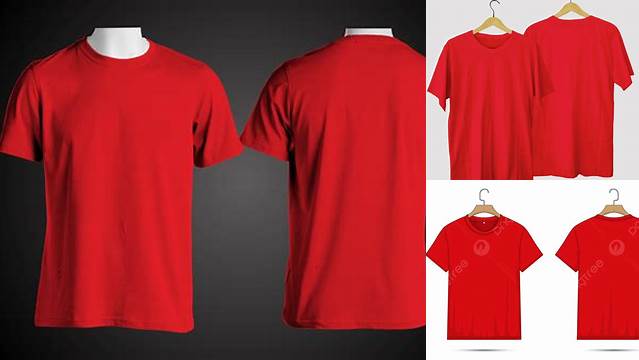 5704+ Mockup Kaos Merah Polos Exclusive Free PSD Mockups