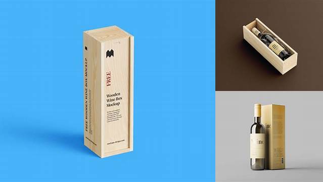 5709+ Wine Box Mockup Free Free Design Resource