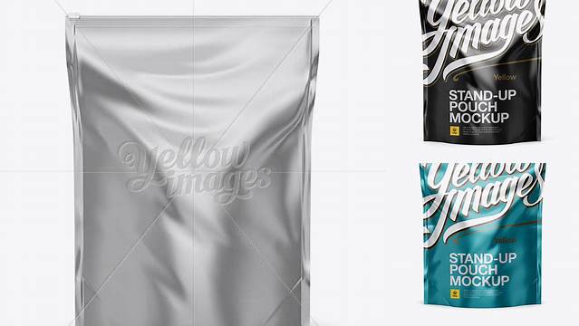 5710+ 5lb Metallic Stand-Up Pouch PSD Mockup Front & Back Views Free Photoshop Mockup Design