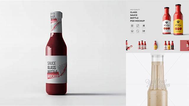 5713+ Caesar Sauce Bottle PSD Mockup Exclusive Free Creative Resource