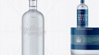 5715+ 1L Frosted Glass White Rum Bottle PSD Mockup Exclusive Free Photoshop Mockup