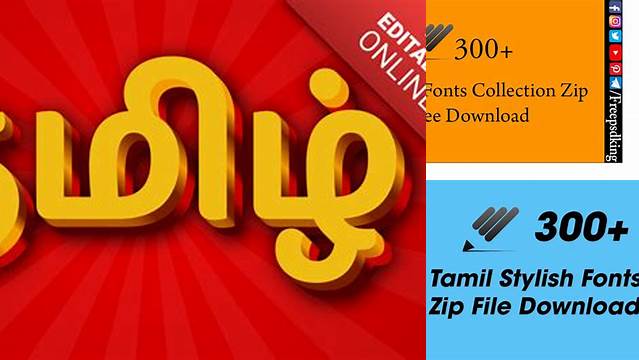 5717+ Tamil Stylish Font Ttf Zip File Smart PNG Image