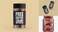 5718+ Matte Jar For Instant Coffee PSD Mockup High-Quality Design Free PSD