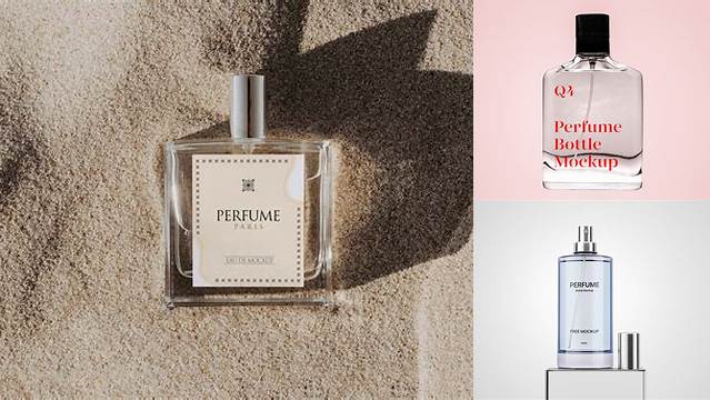 5720+ Clear Glass Perfume Bottle PSD Mockup Download Free Premium Design PSD