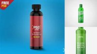 5721+ Glossy Plastic Bottle with Paper Box PSD Mockup Exclusive Layered PSD Mockup