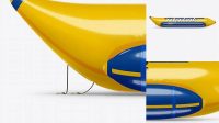 5722+ Glossy Banana Boat PSD Mockup Side View Smart PNG Image