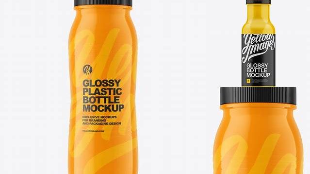 5723+ 250 ml Glossy Plastic Bottle PSD Mockup Free Mockup Templates