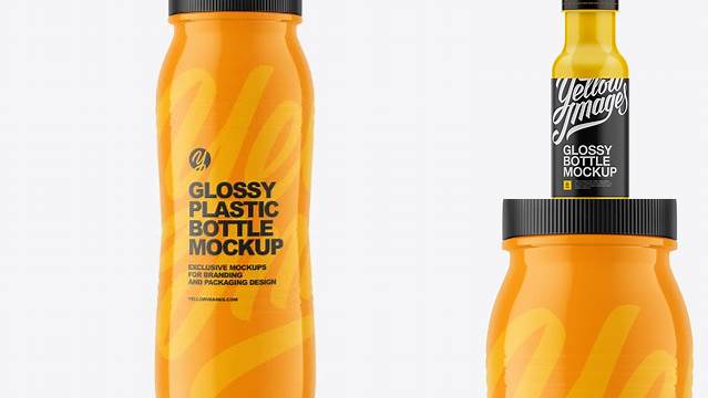 5723+ 250 ml Glossy Plastic Bottle PSD Mockup Free Mockup Templates