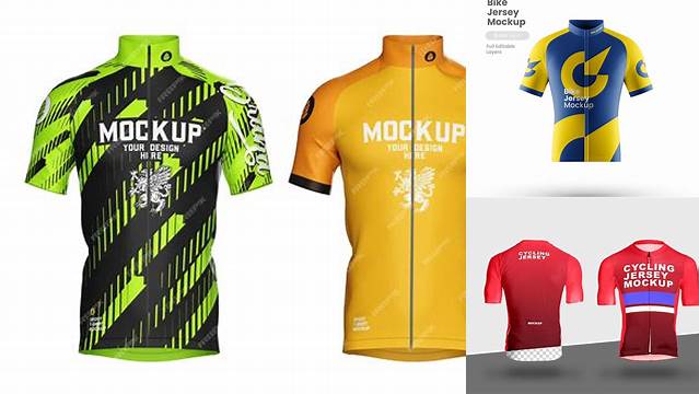 5726+ Cycling Jersey Free Mockup Easy-to-Edit PSD