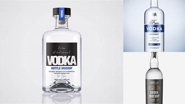 5729+ Free Vodka Bottle Mockup High-Quality Editable PSD