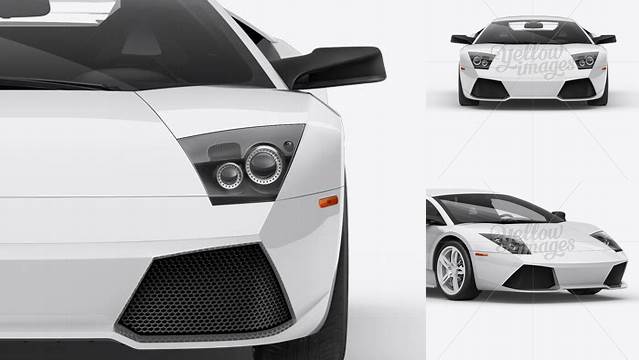 5729+ Lamborghini Murciélago PSD Mockup Front View Exclusive PSD Design Freebie