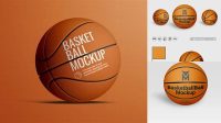 5732+ Basketball Ball PSD Mockup Front View Stylish PSD for Free