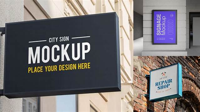 5736+ Wall Signage Mockup Advanced Editable Template Free