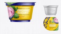 5737+ 170g Yogurt Cup with Foil Lid PSD Mockup Elegant and Versatile PSD Resource