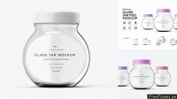 5738+ Clear Glass Jar PSD Mockup High-Angle Shot High-Quality Creative PSD