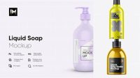 5744+ Metallic Liquid Soap Bottle PSD Mockup Editable Mockup PSD