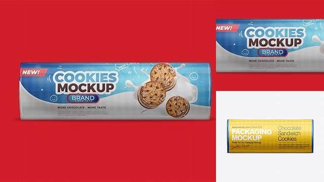 5745+ Round Cookie Wrapper Mock-up Fully Layered PSD Freebie