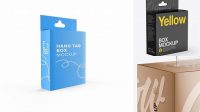 5750+ Metallic Box with Hang Tab PSD Mockup Front View Creative Design PSD Free Download