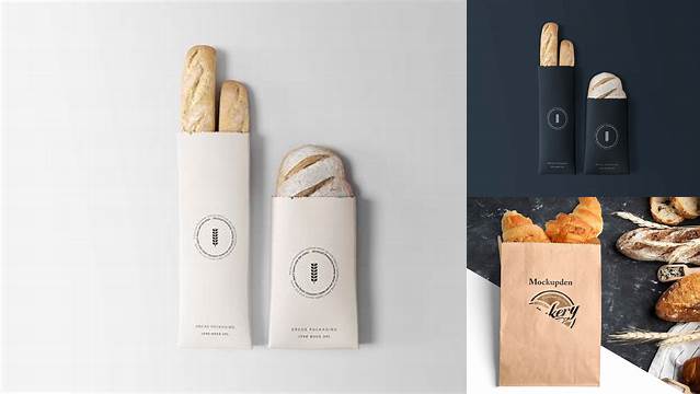 5751+ French Bread in Kraft Bag PSD Mockup Exclusive PSD Design Freebie