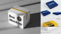 5751+ Paper Box PSD Mockup With Handle Front View High-Angle Shot Versatile and Elegant PSD File