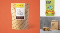 5757+ Kraft Sachet PSD Mockup Professional Design PSD