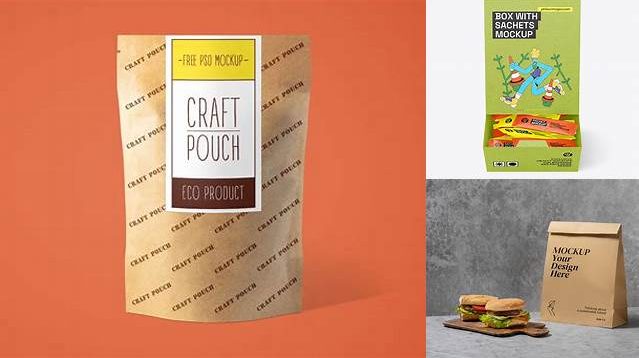 5757+ Kraft Sachet PSD Mockup Professional Design PSD