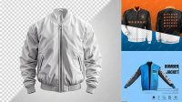 5758+ Mockup Jaket Bomber Psd Layered Photoshop Template