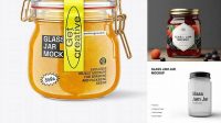 576+ Glass Orange Jam Jar PSD Mockup Elegant and Stylish Mockup