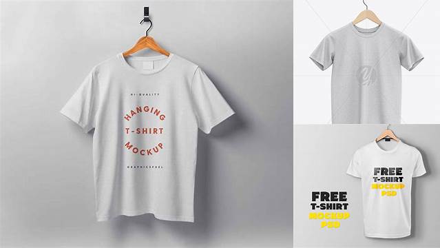 5760+ Hanging Heather T-Shirt PSD Mockup Fully Customizable Photoshop Freebie