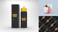 5762+ Matte Plastic E-liquid Bottle PSD Mockup Stylish Free PSD