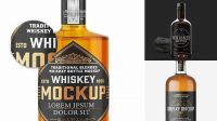 5762+ Whiskey Bottle PSD Mockup Front View Versatile PSD Mockup File