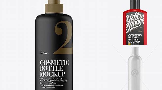 5765+ Glossy Cosmetic Bottle with Batcher PSD Mockup Custom Design Freebie PSD